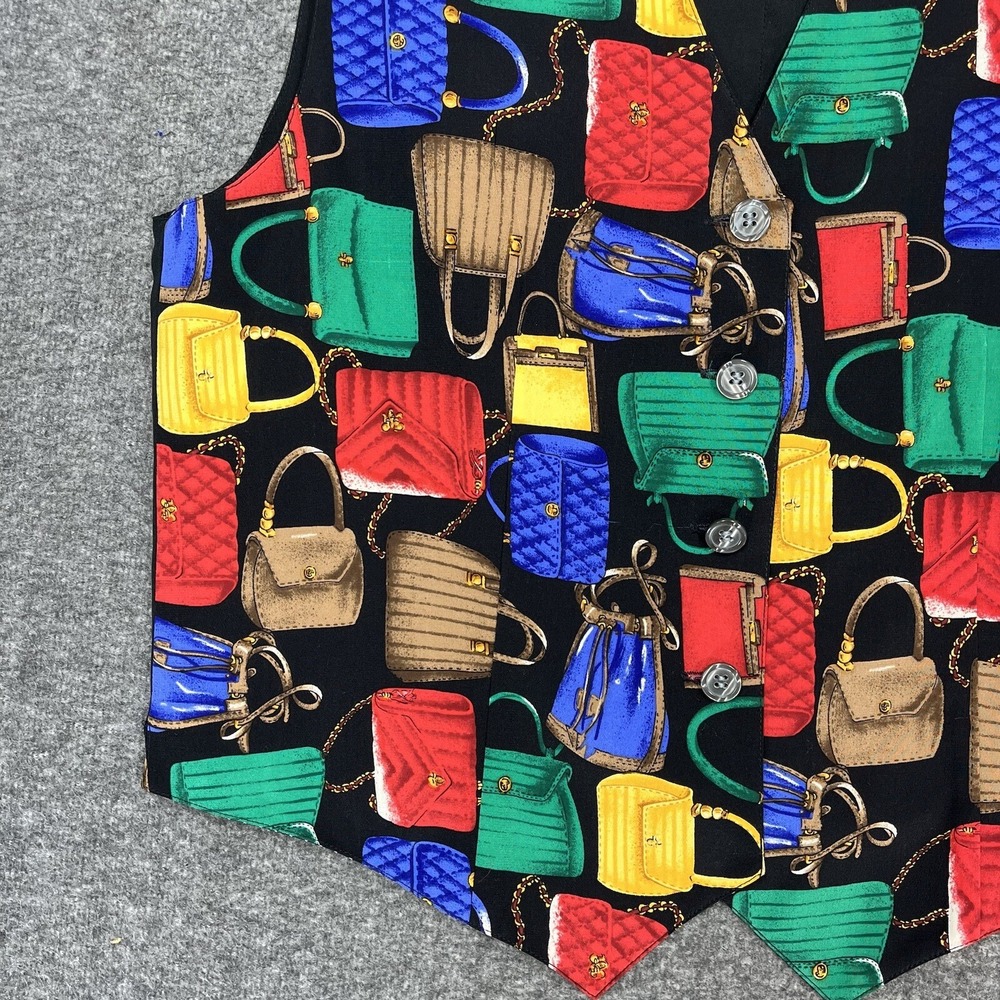 Joan Rivers Classic collection Silk Vest Womens S Colorful Purse Pattern Handbag - Picture 5 of 11